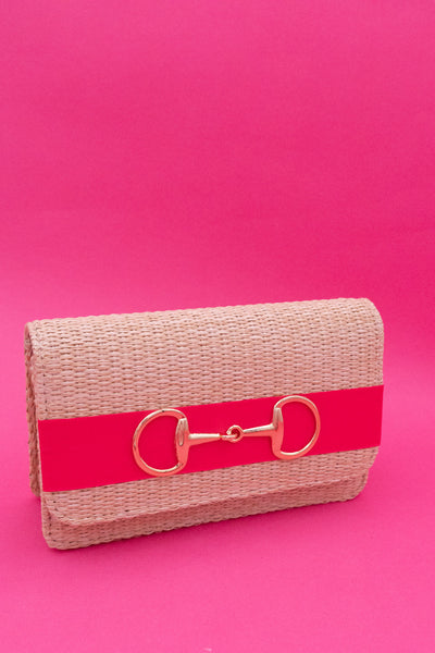 Ruby Straw Clutch