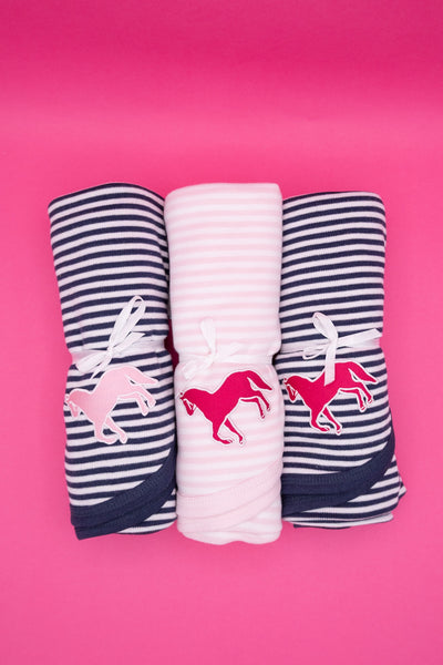 Striped Blanket with Pony