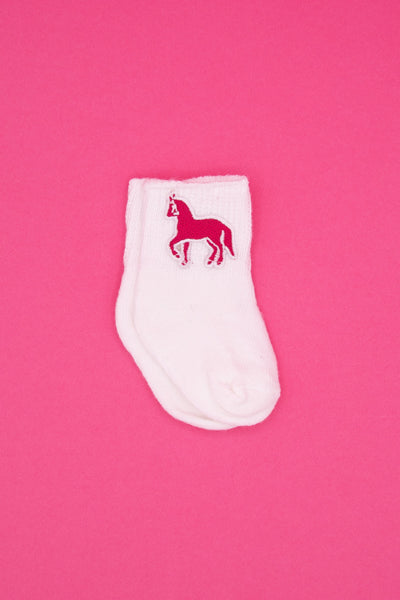 Newborn Ankle Sock with Pony