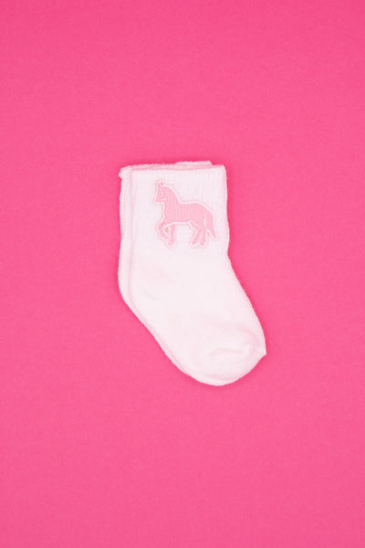 Newborn Ankle Sock with Pony