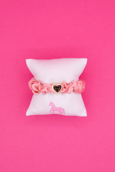 Satin Heart Scrunchie