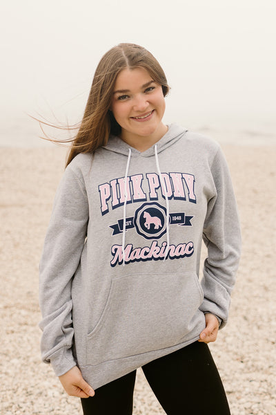 Bella Wavy Logo Hoodie-Heather Grey