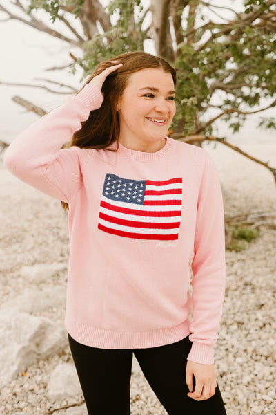 Flag Sweater - Pink