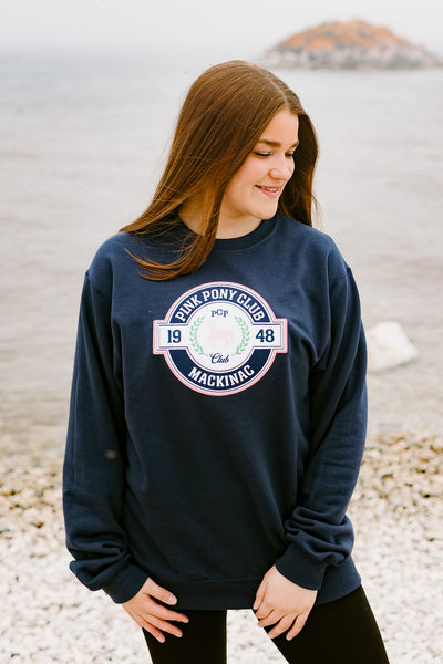 Crew Neck PPC Patch Sweatshirt - Navy