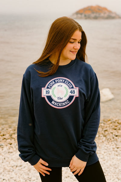 Crew Neck PPC Patch Sweatshirt - Navy