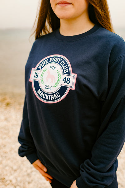 Crew Neck PPC Patch Sweatshirt - Navy
