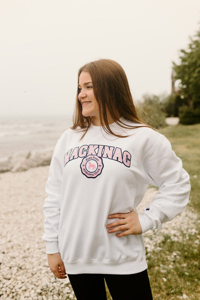 Champion Collegiate Patch Crew - White
