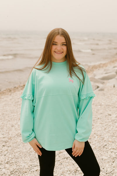 Spirit Ruffle Jersey-Pistachio