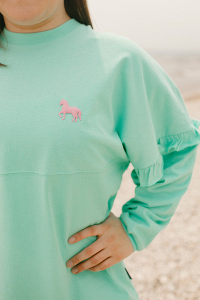 Spirit Ruffle Jersey-Pistachio