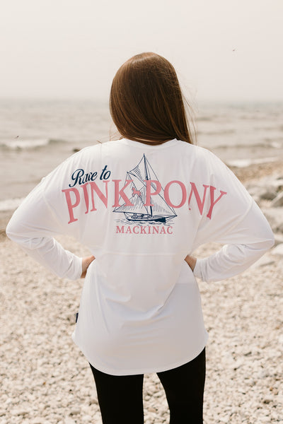 Spirit Aqua Crewneck Jersey-White