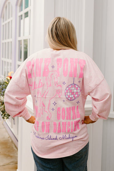 Spirit Mineral Wash Crewneck-Pink Sorbet