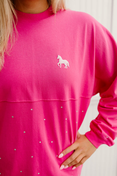 Spirit Rhinestone Jersey-Barbie Pink