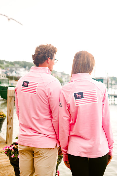 Staff 1/4 Zip - Pink