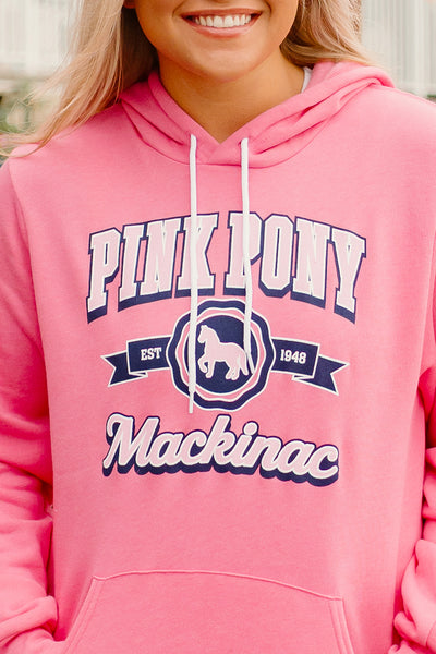 Bella Wavy Logo Hoodie-Charity Pink