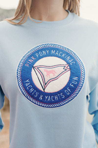 Crew Neck Sweatshirt Burgee Patch