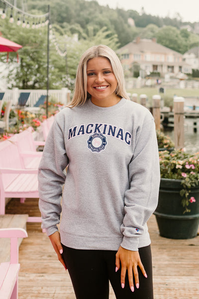 Champion Collegiate Patch Crew - Light Steel