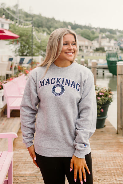 Champion Collegiate Patch Crew - Light Steel