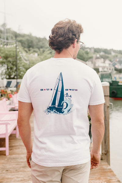 Sailboat Wave T-Shirt - White