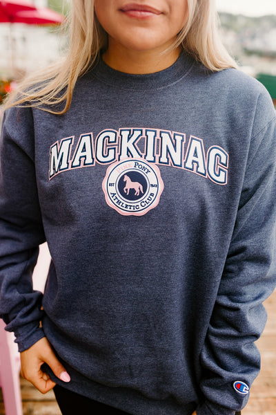 Champion Collegiate Patch Crew - Navy Heather