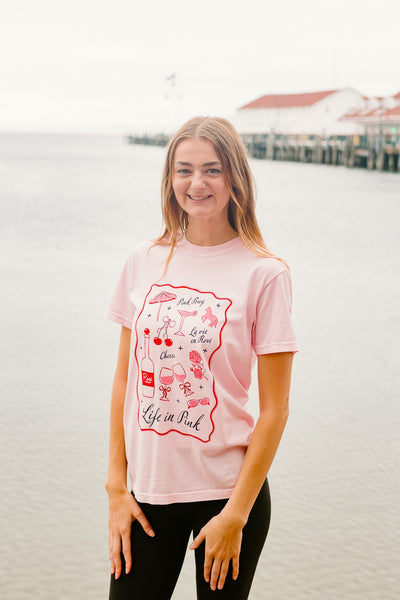 Life in Pink T-Shirt- Pink