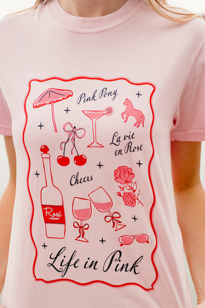 Life in Pink T-Shirt- Pink