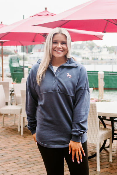 Spirit Cozy Fleece Placket-Moonlight