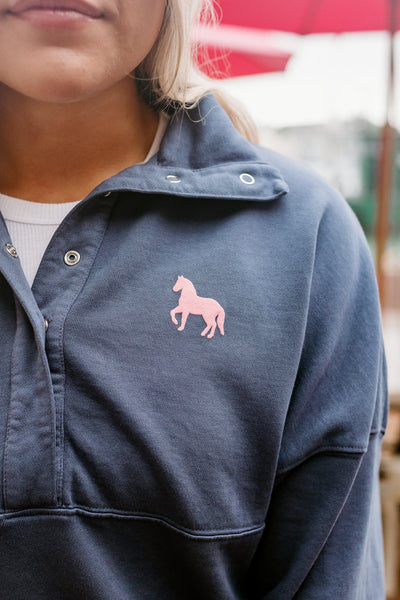 Spirit Cozy Fleece Placket-Moonlight
