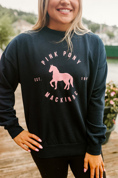 Spirit Banded Crewneck-Deep Indigo