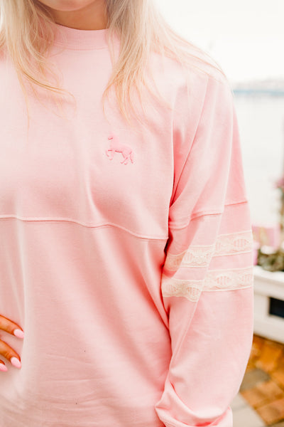 Spirit Lace Sleeve Jersey-Pink Sorbet