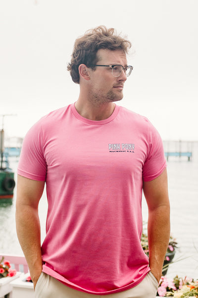 Vintage Poster T-Shirt - Charity Pink