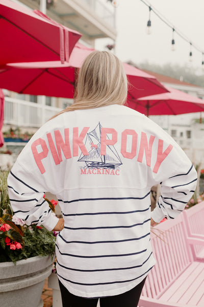 Spirit Stripe Jersey-White/Navy