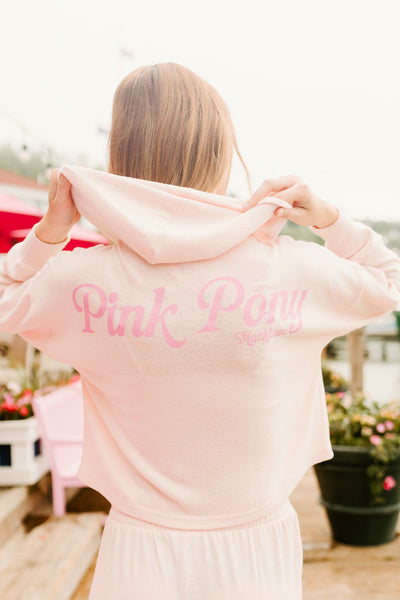 Spirit Luxe Full Zip Hoodie-Pink Frost
