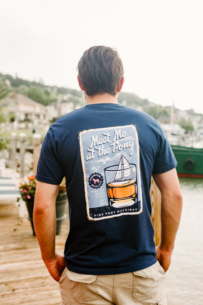 Meet Me at the Pony T-shirt-Navy