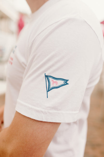 Sailboat Oval T-Shirt - White