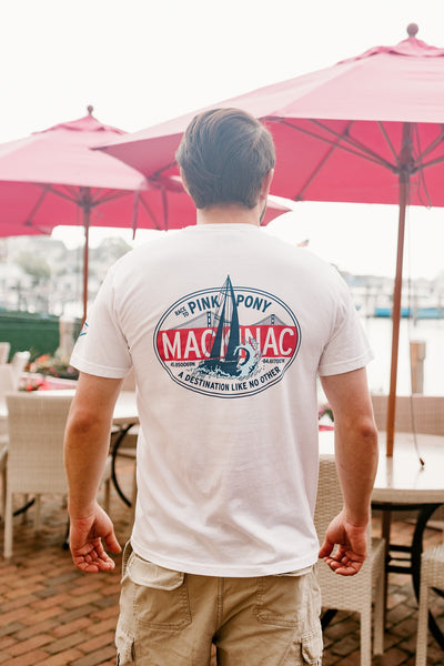 Sailboat Oval T-Shirt - White