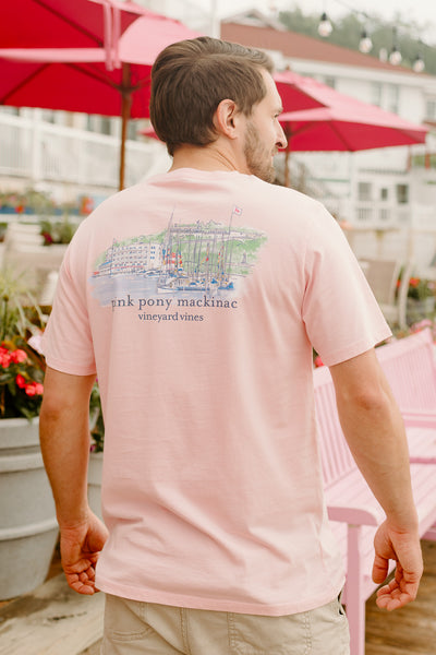 Short Sleeve Custom Harbor Scene