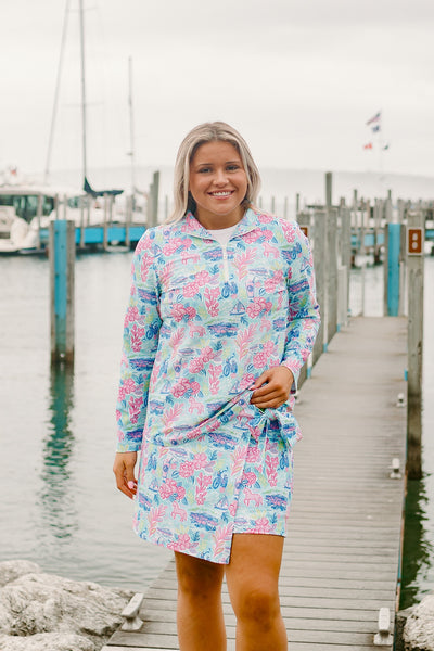 La Quinta Side Tie Skort - Lake