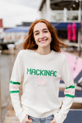 Mackinac Stripe Sleeve Sweater
