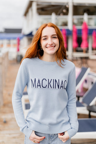 Rose Cotton MACKINAC Sweater Lt. Blue
