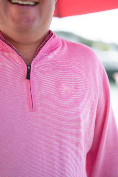 Birdseye Qtr Zip-Palm Beach