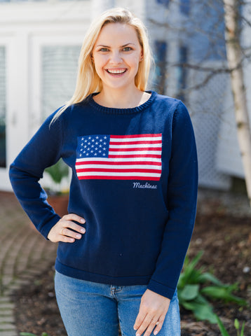 Flag Sweater Navy