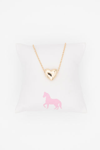 Heart Necklace Shiny Gold