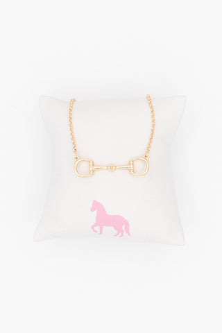 Horsebit Necklace Shiny Gold