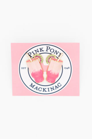 Pink Pave Cocktail Earrings