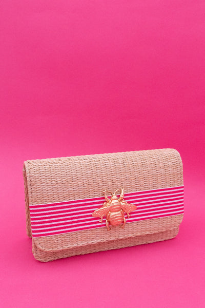 Ruby Straw Clutch