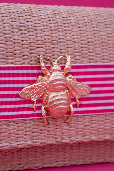 Ruby Straw Clutch