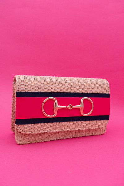 Ruby Straw Clutch