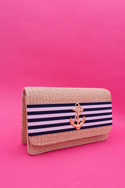 Ruby Straw Clutch