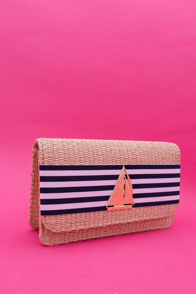 Ruby Straw Clutch