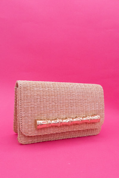 Ruby Straw Clutch